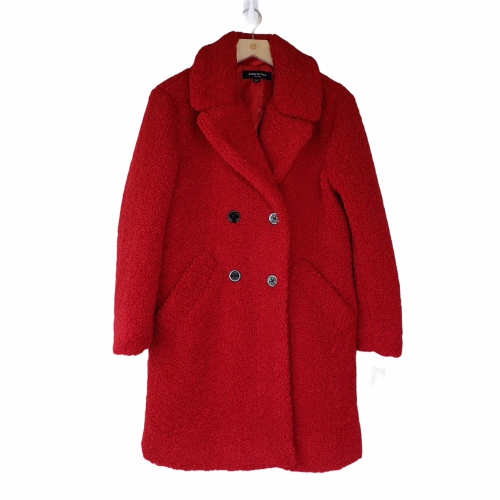 Kenneth Cole NY Sherpa Teddy Bear Coat  NWT - Picture 3 of 13